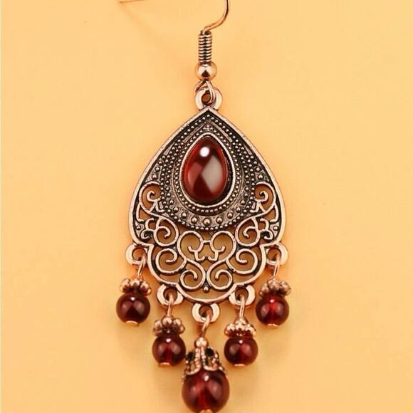 Gorgeous arabic style drop earrings - Picture 4 of 10